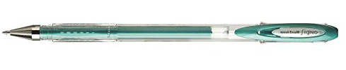 Uni-Ball Signo Gel Ink Pens, Pack of 6 um120nm Moy. 0.7 mm Green Metal Paste