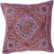 GURU SHOP Kissenhülle, Orient Kissenbezug, Bestickter Dekokissen Bezug - Muster 27, Violett, Baumwolle, 40x40x0,5 cm, Zierkissen, Dekokissen, Sofakissen