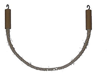 pipano Sitzseil 20-250 cm Sisal 8 mm für Vogelkäfig, Kletterseil, Kanarienvogel, Wellensittich, PSH228 (120 cm lang)
