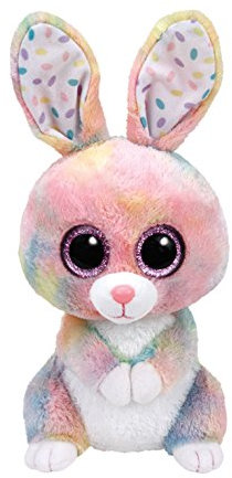 TY 37092 37092-Beanie Boo's Bubby Hase mit Glitzeraugen, 24 cm, Mehrfarbig