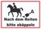 HB-Druck Bitte abäppeln Schild Pferde, Reitplatz A4 (210x297mm)