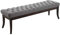 CLP Sitzbank Ramses mit hochwertiger Polsterung und Stoffbezug I Bank mit antik-dunklen Holzbeinen I Holzbank mit Einer Sitzhöhe von: 46 cm, Farbe:grau, Größe:150 cm