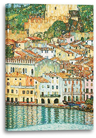 Printed Paintings Leinwand (80x120cm): Gustav Klimt - Malcesine am Gardasee (1913)