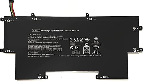 EO04XL E004XL 827927-1B1 827927-1C1 828226-005 HSTNN-I73C HSTNN-IB71 HSTNN-IB7I Remplacement de la Batterie pour Ordinateur Portable HP EliteBook Folio G1 Series Notebook (7.7V 38Wh)
