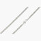 FeinWert Königskette rhodiniert 925 Sterling Silber vierkant Kette Collier 3.0 mm, 45 cm