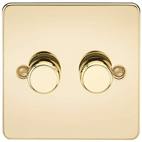 Knightsbridge FP2182PB FP2182 Flat Plate, 230 V, Polished Brass