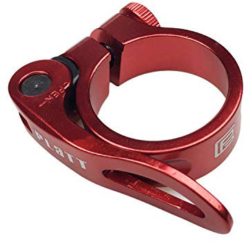 PLATT Fahrrad Sattelklemme mit Schnellspanner Aluminium Legierung Sattelklemme 28,6/31,8/34,9 mm Rot