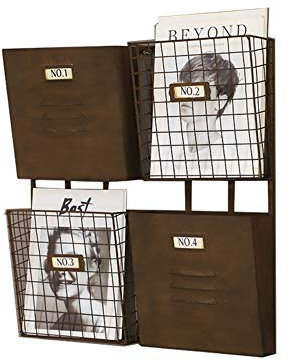 Wyyggnb Wand Magazine Rack Wind Iron Racks Zeitungsständer Wandmontage Coffee Bar Wanddekoration Schwarz