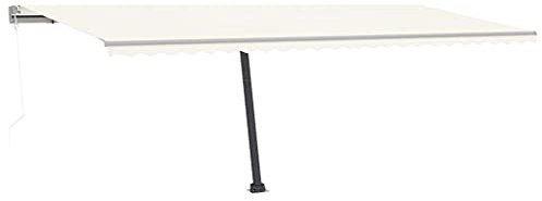 vidaXL Tenda Automatica con Sensore Vento e LED 600x300 cm Crema