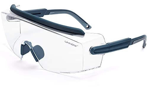 UKNOW Schutzbrille über Brille, Schutzbrille Anti Fog Wraparound Augenschutz, Schutzbrillen ANSI Z87.1