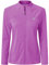 MoFiz Donna Giacca Leggera Manica Lunga Traspirante Slim Felpa Sportiva senza Cappuccio Zip Intera Top da Tuta per Corsa Training Escursionismo con Tasche Viola XL