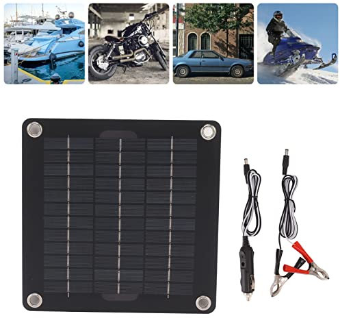 Panneau Solaire Portatif 10W 12V Silicium Monocristallin Chargeur de Batterie Solaire Mainteneur pour Tracteur de Moto de Voiture