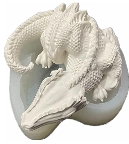Moules en silicone en forme de dragon pour résine, moule en silicone en forme d'œuf de dragon pour la pâtisserie, la décoration de gâteaux fondants, la fabrication de savon de bougies, le moulage de