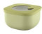 Guzzini - Kitchen Active Design, STORE&MORE BIO, Récipients hermétiques bas pour réfrigérateur/congélateur/four à micro-ondes (S) - Vert Avocat, 12,2 x 12,2 x h6,8 cm | 450cc - 170719253
