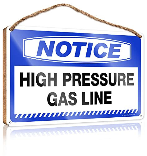 Segni di dispensa in legno per avviso cucina linea gas ad alta pressione cartello in legno decorazione cortile decorazione ingresso (dimensioni: 20 x 30 cm)