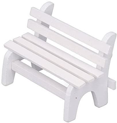 Aeun Miniatur-Gartenbank, Lebensechte Umgebung, Puppenhaus-Holzbankmodell Zur Dekoration