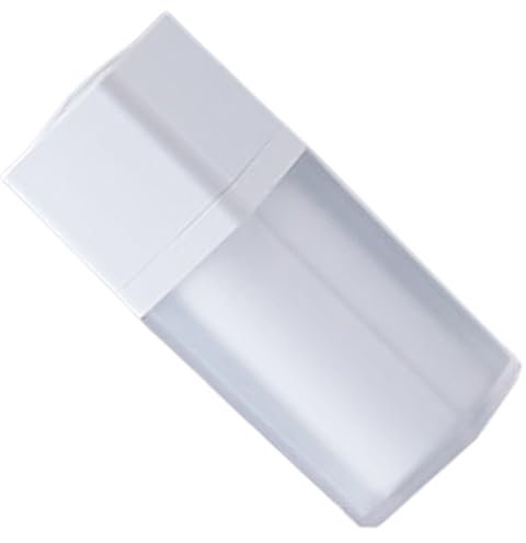 LJJCSFF Square Essence Dispensers Frosted Airless Pump Bottles Plastic Refillable Empty Pump Bottles For Foundation Cream Lotion Pump Bottles 15ml
