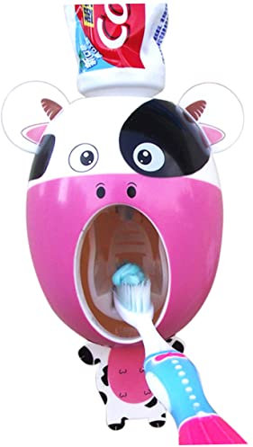 Zahnbürstenhalter für Kinder Zahnbürstenspender Kinder-Zahnpasta automatischer Zahnpastaspender Zahnpasta-Clips Kinder Wandhalterung Zahnbürstenhalter Zahnpastaspender für Kinder Tier