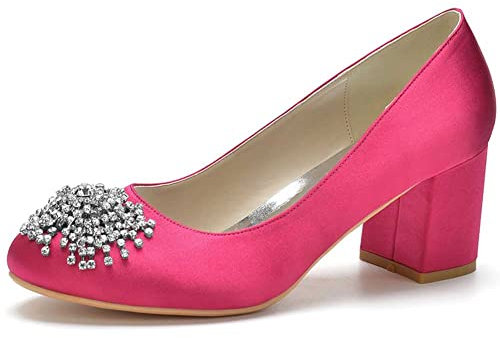 Scarpe Donna Tacco Alto Casual Comodi Pianta Larga Tacco Grosso Carpe Cerimonia Eleganti Sposa Tacchi