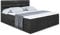 ALTDECOR Boxspringbett mit Matratze und Lattenrost, Boxbett, Topper, Polsterbett mit Bettkasten, Bett mit Stauraum H3-Matratze, Doppelbett, Springboxbett Celestia - 180x200 - Schwarz Samt