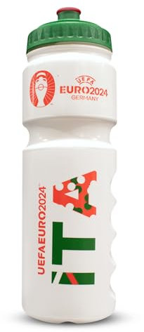 Hy-Pro Euro 2024 750ml Italy Plastic Bottle, Officially licensed, 0.75L, Reusable, Retractable Nozzle, Lightweight, Sports bottle, BPA Free