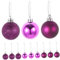 OKUMEYR 24-teiliges Satz Weihnachtskugeln Als Christbaumschmuck Mehrfarbige Dekorkugeln Mit Glitzer Glänzend Und Bruchsicher Für Weihnachtsdeko