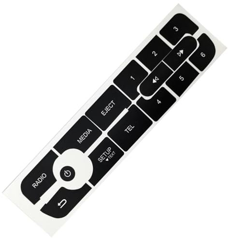 Automobilinnenraum Kompatibel Mit Megane Für Master III Auto-Knopf-Reparatur-Aufkleber, CD-Radio, Audio-Knopf-Reparatur-Aufkleber, Aufkleber, Autozubehör
