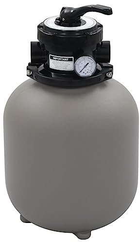 AUUIJKJF Home Items, Pool-Sandfilter mit 4-Positionen-Ventil, grau, 350 mm, passend für Möbel