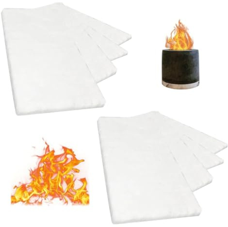 HJYDGJ 8 Stücke Keramik Wolle Indoor Bio Ethanol Kaminofen Keramik Wolle Kamin Keramikschwamm Kamin Keramische Wolle Keramikwolle für bioethanol Keramikwollschwamm Ersatzdocht - 12 × 8 Zoll