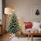 Homgoday Weihnachtsbaumständer, weiß, 61 x 61 x 15,5 cm, Weihnachtsdekoration, Weihnachtsbaum, künstlicher Weihnachtsschmuck, dünner Ständer