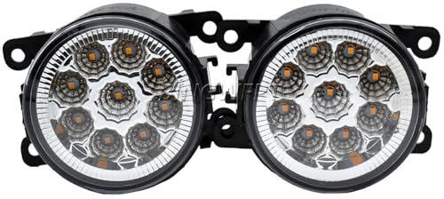 Auto LED Nebelscheinwerfer für Ford Transit Connect XLT 4Cyl 2.0L 2012-2013, ABS DRL Tagfahrlicht Front Stoßstange Fahren Nebelleuchten Reflektoren Blinker,Orange Left-A