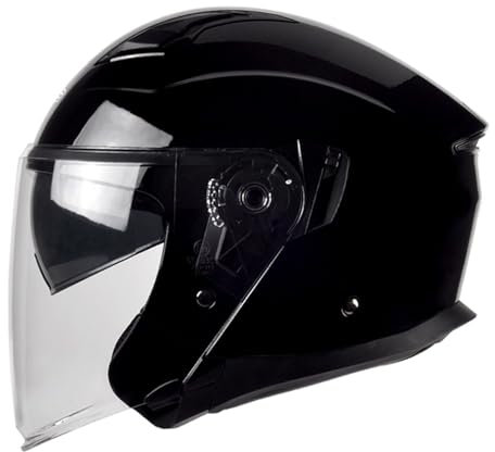 Motorradhelm Jethelm Retro-Halbschalenhelm DOT/ECE-Zugelassener Erwachsener Herren Und Damen 3/4 Motorradhelm Moped-Roller-Helm Cruiser Chopper Scooter Offener Helm Halbschalenhelm 3,3XL=65~66cm