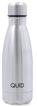 Quid Botella térmica Xylon 0,35 L | Acero, Acero inoxidable, acabado metalizado, 0,35 L, doble pared, fácil de limpiar
