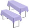 Showgeous 2 Stück Lavendel Biertisch Tischdecke universal für 50cm u.70cm Biertische Hussen für Biertisch Biertischhussen Biertisch-Husse Bierzeltgarnitur Rechteckige Tischdecken Waschbar 100x250cm