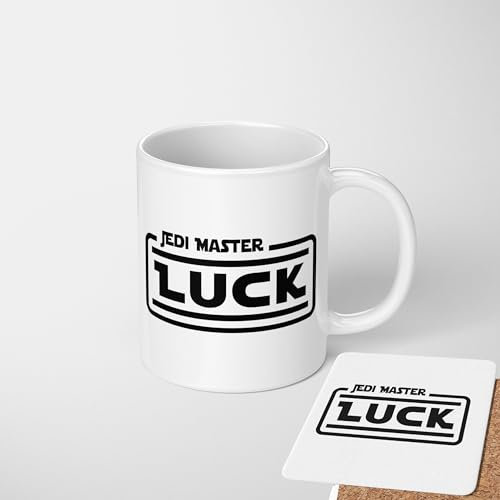 Jedi Star Wars Inspired Personalised Name Custom Mug Coffee Tea Cup Gift with Coaster Option | Large Handle | Spacious 11oz | Dishwasher Safe | Made in UK | (Mug Only)