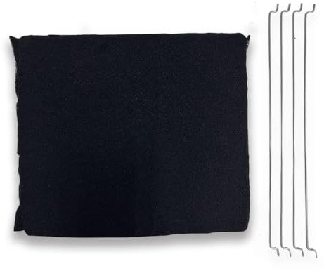 DL SERVICE Filtro Carbone per Cappa Aspirante Rigenerabile e Antiodore, 4 aste di fissaggio, compatibile con Elica modelli Elektra, Easy, Ico, Jasmine - F00439 misure 275x245 mm