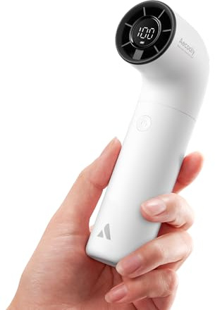 Aecooly Tragbarer Handventilator,Turbo-Mini-Ventilator,16500 U/min High Speed Aero,5 Geschwindigkeiten,Bis zu 14 Stunden Kühlzeit,Taschenventilator Akku für Reisen,Geschenke für Frauen-Weiß