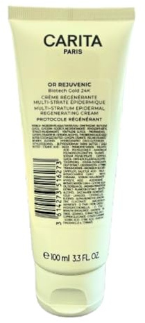 Carita Rejuvenic Biotech Gold 24K - Luxus Multi-Stratum Regenerationscreme für Intensive Hauterneuerung, Anti-Aging Pflege mit 24 Karat Gold für Strahlende und Jüngere Haut, 100ml Intensivbehandlung