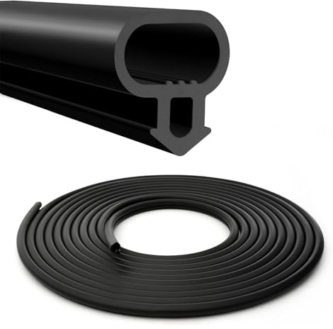 6M Upvc Door Seals Replacement Draught Excluder for Windows and Doors, UPVC Window Seal Strip Door Draft Excluder Strip for Insulation Black Rubber Replacement Gasket for Frames