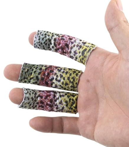 manhegari Fliegenschutz - 3 Stück Bequeme und leichte Fingerschutzmanschetten für Fliegen - Für Vater Junge Onkel Spigola Forelle Fisch Katze Salzwasser Wasser Riva Molo Fluss