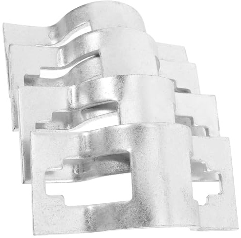 Scaffolding Locking Clamp 4pcs Iron Double Ear Clamp Style | Scaffold Crossbars and Steel Fences, Silver Finish, Reliable Secure Connection for Construction Renovation Projects