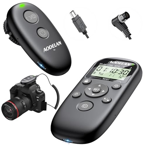 Aodelan - Disparador remoto recargable para cámara Nikon con temporizador de intervalos, control remoto inalámbrico para Nikon Z9, Z8, Z6 III, Z7 II, Z6 II, Z5, Z7, Z6, D850, D780, D750, D6, D5