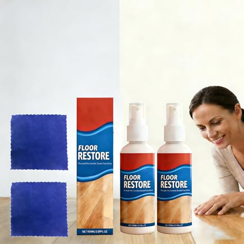2 Stück Floor Restore – Parkett & Boden Renovierer, Kratzer-Entferner mit Langzeitglanz | Schützt und Erneuert Holzböden, Laminat, Stein & Keramik | Rückstandsfrei