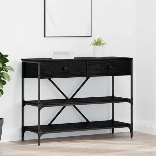 Cervaline Table Console avec tiroir Chêne Noir 100 x 34,5 x 75 cm Bois,Meubles,Tables,Tables Basses et Tables d'appoint,Tables d'appoint,25.5 kg-871306
