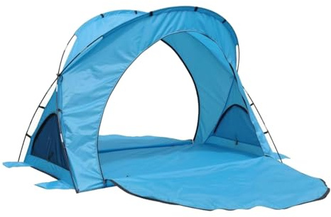 Milageto Zelt mit Bodenverlängerung 190T-Polyester Bogenzelt schwarz eingefasste Nähte Camping-Unterkunft