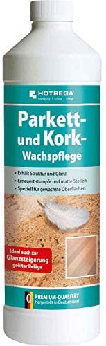 HOTREGA Parkett und Kork Wachspflege Lösemittelfreie Schutz und Pflegeemulsion