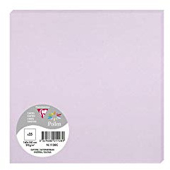 Clairefontaine 1128C - Packung mit 25 Karten Pollen 160x160 mm, 210g, ideal für Ihre Einladungen und Korrespondenz, Wisteria, 1 Pack
