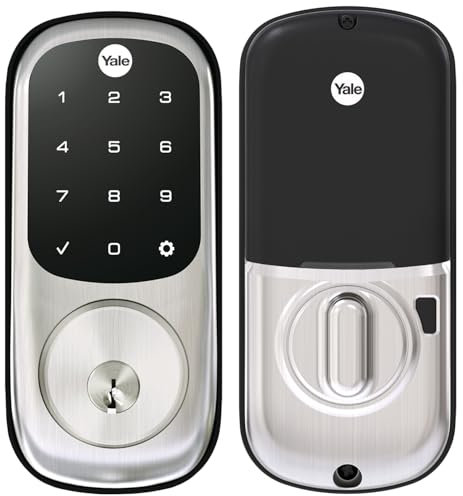 Yale Security Yale Assure Lock YRD226ZW2619 Clavier tactile à pêne dormant Fonctionne avec SmartThings, Ring Wink, Honeywell et autres systèmes Z-Wave Smart Home Nickel satiné