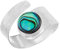 81stgeneration 925 Sterling Silber Abalone-Muschel Verstellbarer Wickelring mit Satinierung
