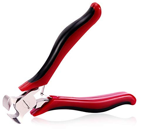 SPEEDWOX 4 Inches End Nippers Mini End Cutting Pliers Micro End Cutting Nippers Precision End Cutters Functional Wire Cutter with Spring Pull Nails Brads Professional Jewelry Making Shoes Repair Tool
